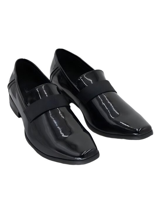 Calvin Klein Bernard Slip On Tuxedo Loafer Patent Black Sz US 12M EU 45.5 main image 5